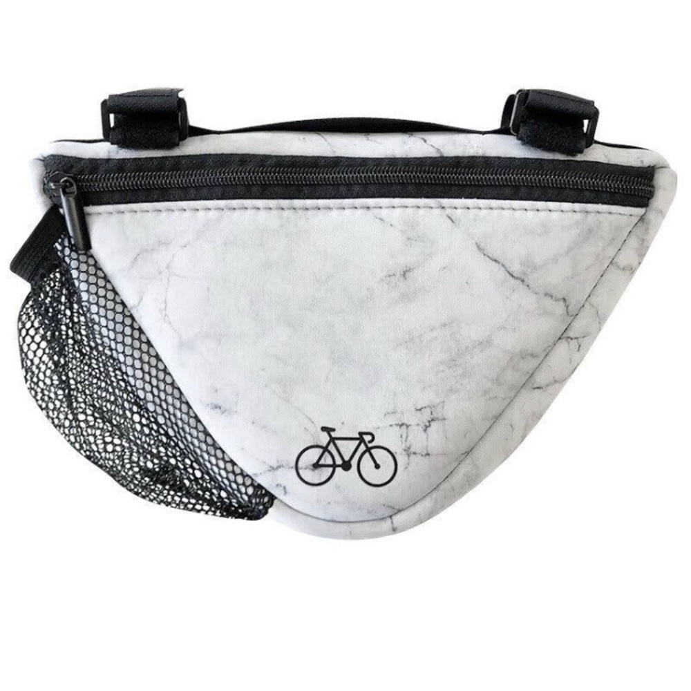 My TagAlongs White Marble Print Bike Frame Case
